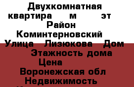 Двухкомнатная квартира, 45 м², 2/5 эт. › Район ­ Коминтерновский  › Улица ­ Лизюкова › Дом ­ 51 › Этажность дома ­ 5 › Цена ­ 15 000 - Воронежская обл. Недвижимость » Квартиры аренда   